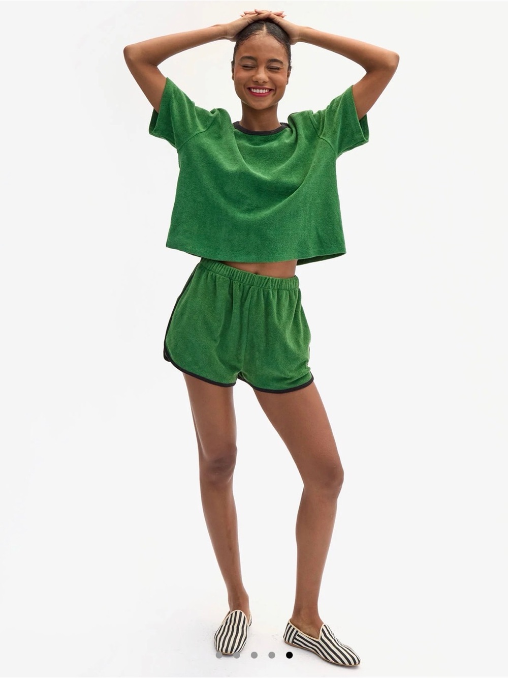 Clare V La Plage Shorts - Basil NWT $145 - Picture 5 of 12